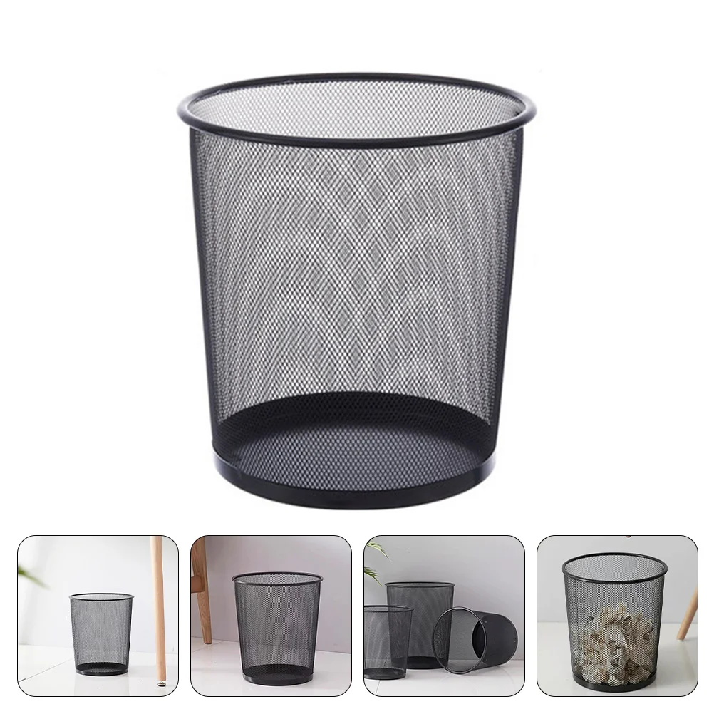 

Metal Screen Mesh Hotel Metal Paper Basket Household Wastebasket Kitchen Rubbish Can Kitchen Waste Bin Wire Mesh Trash Can