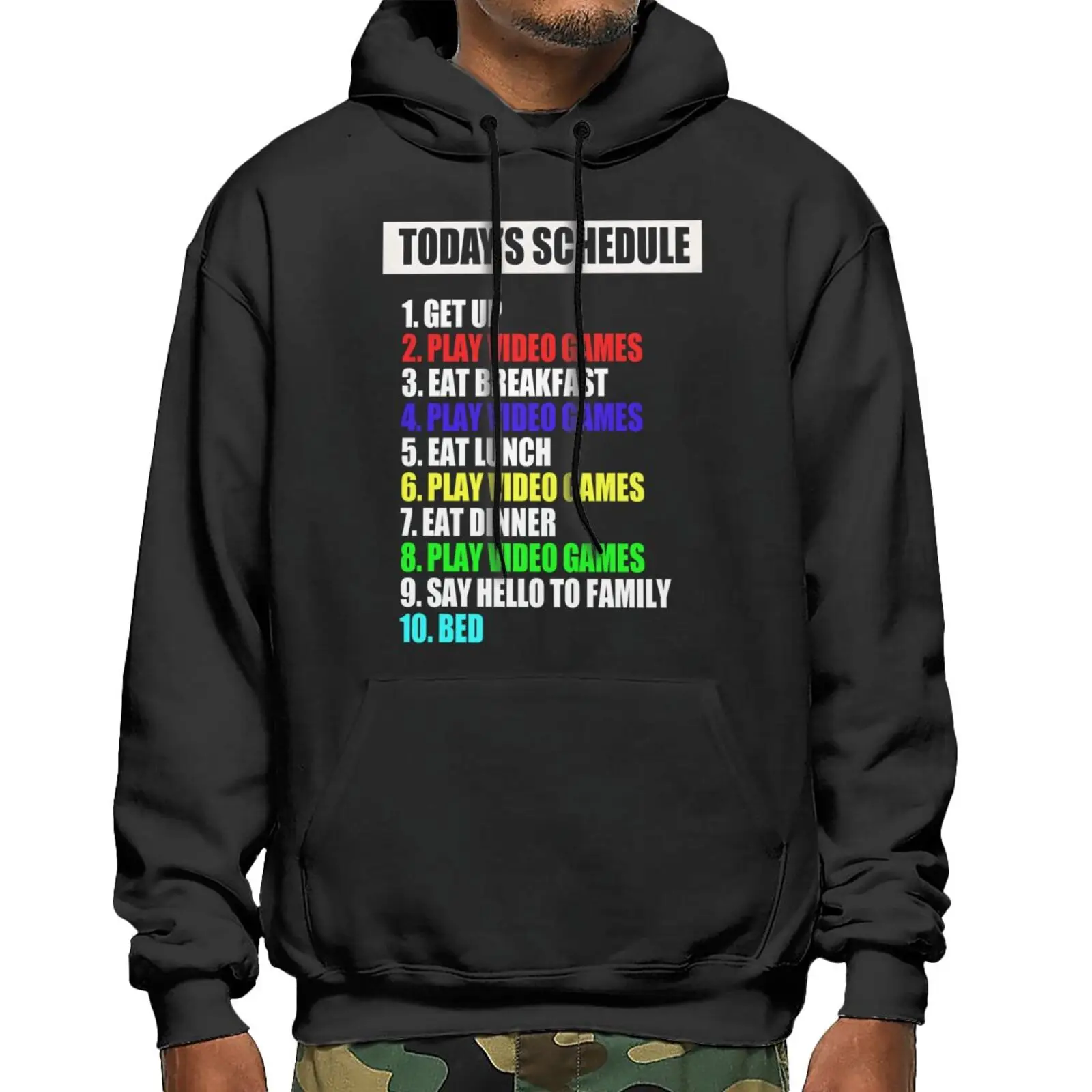 

My Schedule Perfect Day Video Games Hoodies Cosplay Women Hooded Sweater Sweatshirts For Men Anime Hoodies Anime Fleece Jacket