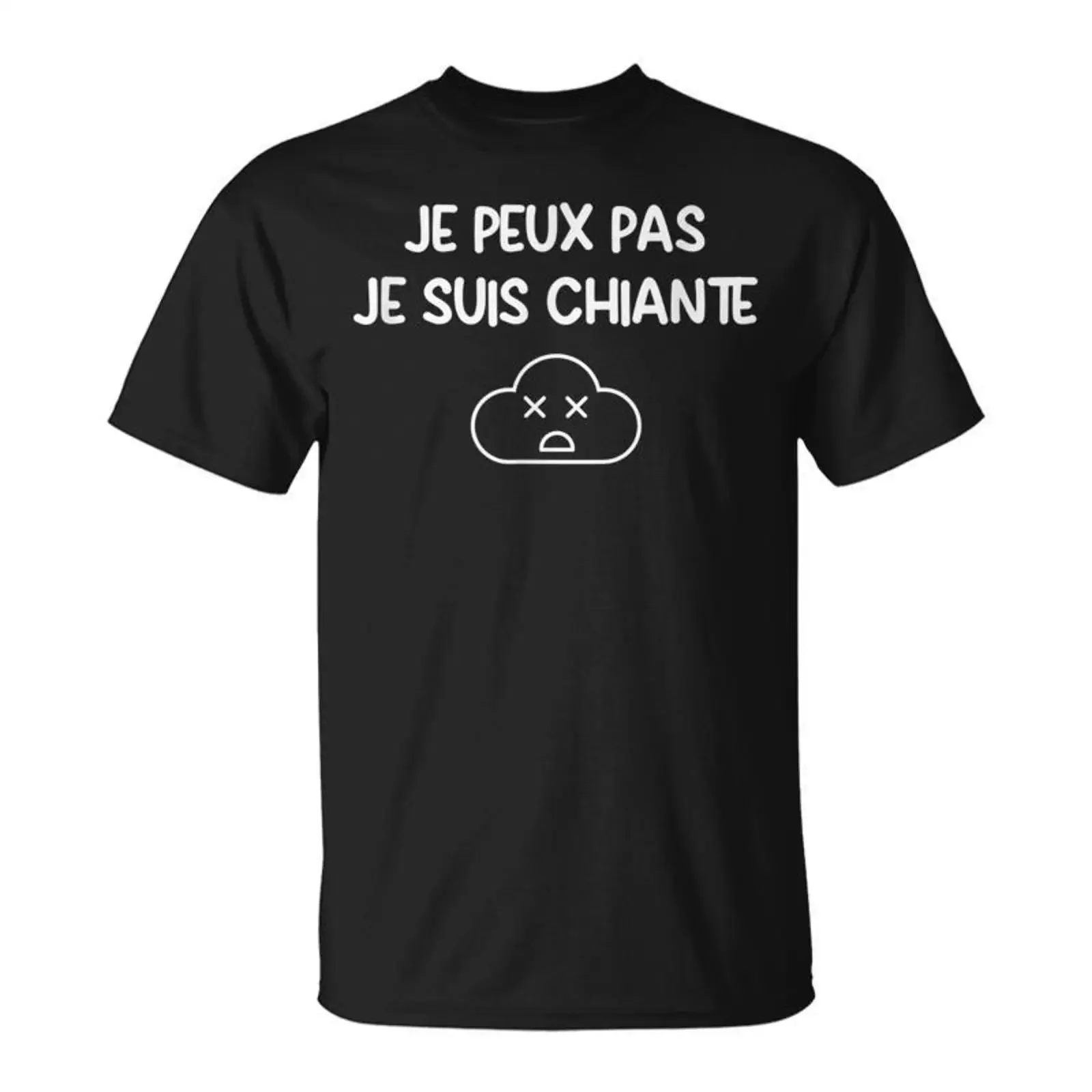 Фото Футболка Je Peux Pas Jeuis Chiante Cadeauxyz, винтажная, с эффектом потертости, удобная, дышащая, унисекс, повседневная, стильная дизайнерская одежда №1