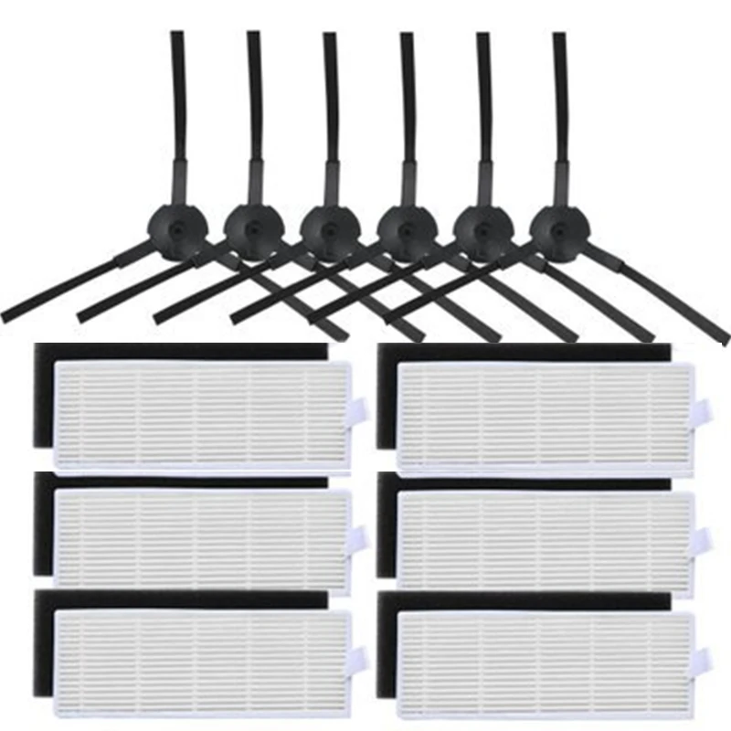 

D0AB Sweeper Hepa Filter Vacuum Cleaner Side Brushes Replacement Parts for ILIFE A4s Sweeping Robot