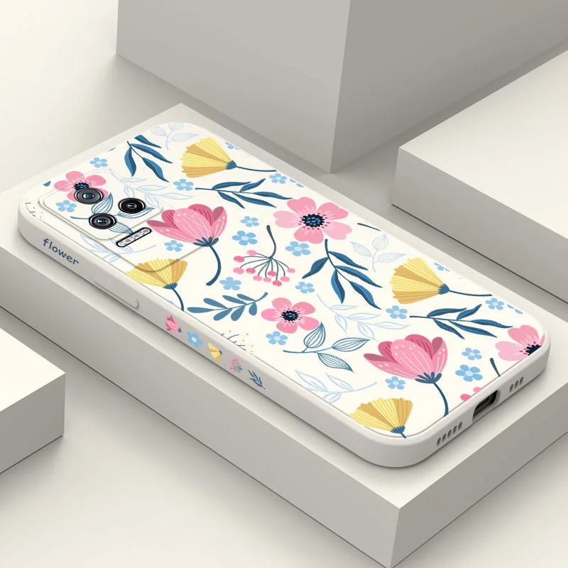 

Trumpet Flowers Phone Case For Xiaomi Poco M5S F4 X4 M4 F3 X3 M3 F2 X2 Pro C40 4G 5G GT Liquid Silica Cover