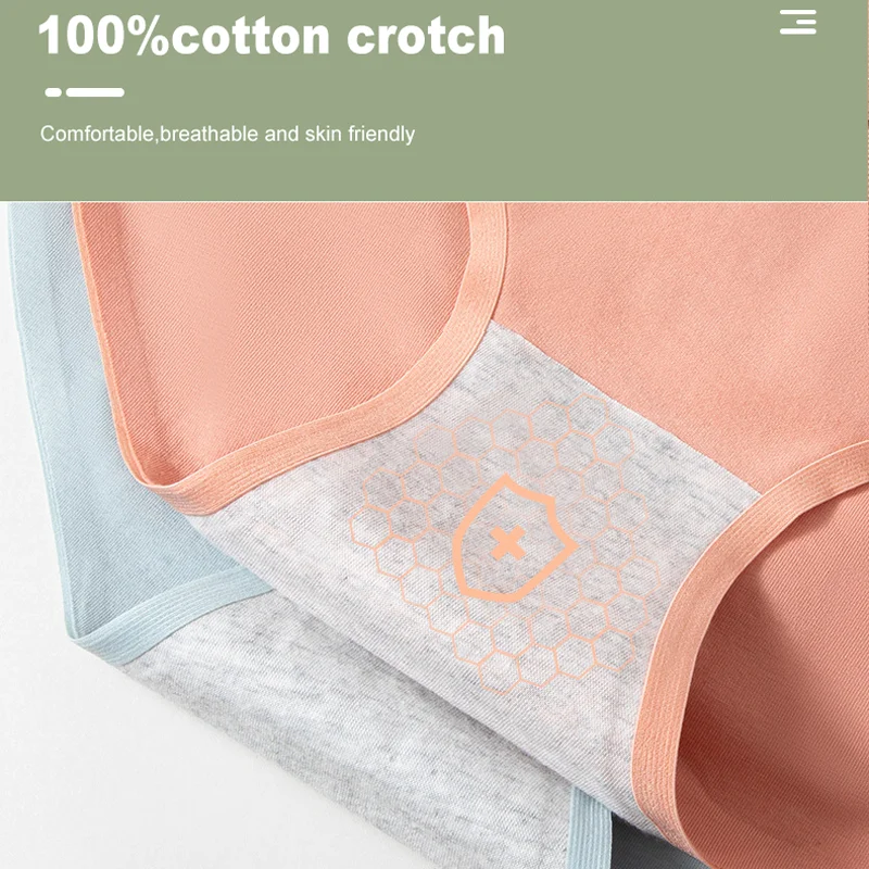 Хлопковые трусики женское нижнее белье без следов дышащее со средней талией