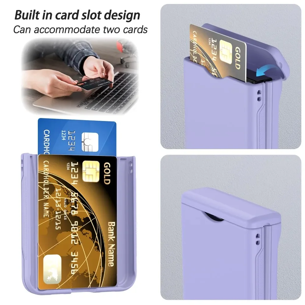 Чехол для Samsung Galaxy Z Flip 4 5 карман карт матовый приятный кожи с шарнирами