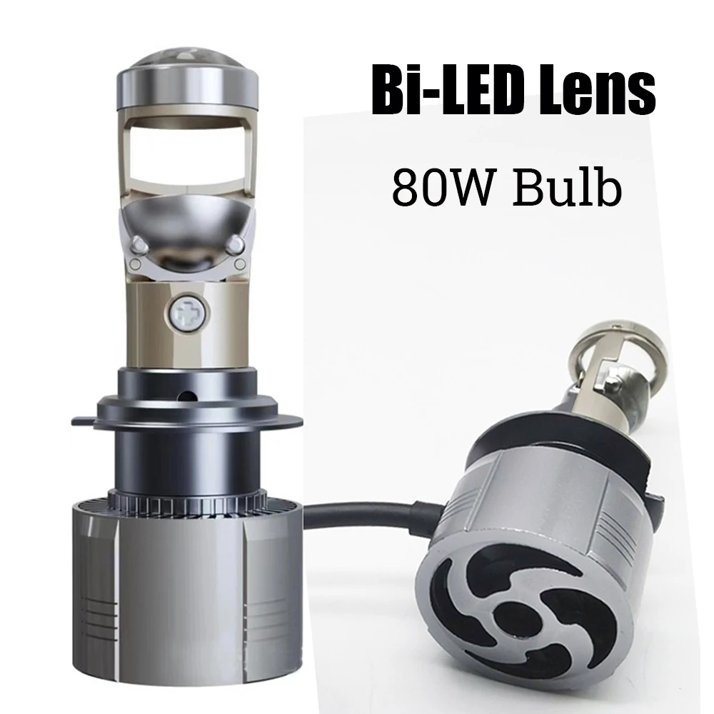 

Mini H7 LED Bulb Projector Lens Built-in Canbus Auto H4 H8 H9 H11 HB3 9005 HB4 9006 80W Bi-LED Lens Automobles Headlight Lamp