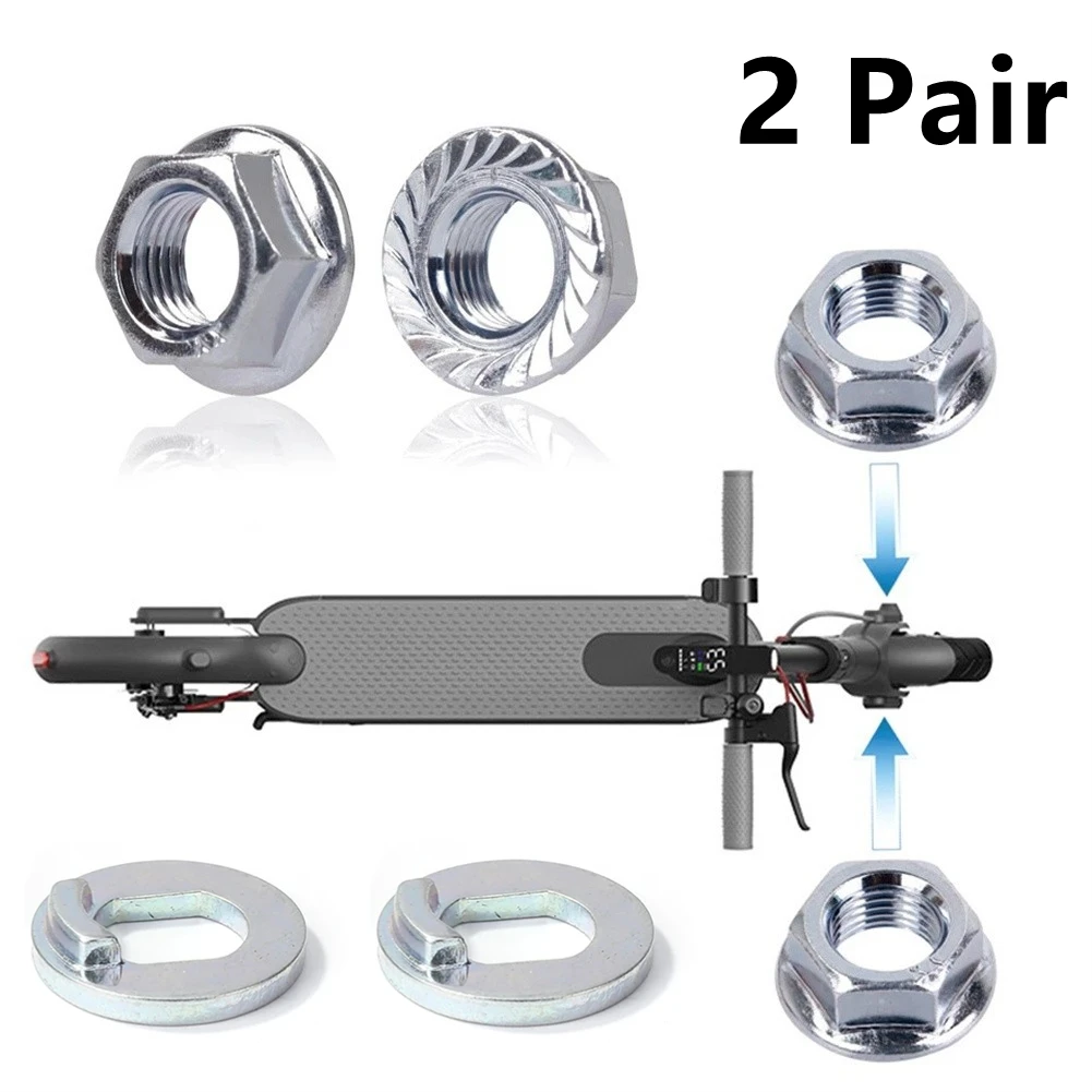 

2 Pairs Electric Scooter Front Wheel Screws For Xiaomi-M365 1S Pro 2 All Scooter Stainless Steel Bolt Wheel Fixed Nuts Accessory