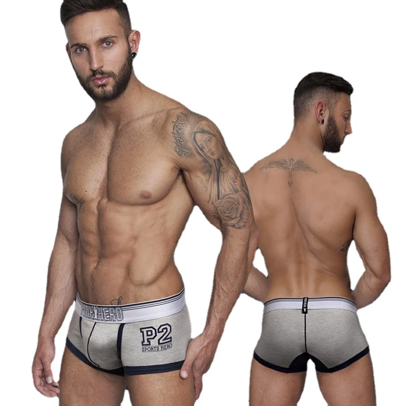 

HaleyChan 1Pc Mens Sexy Underwear Men's Stretch Cotton Print Boxer Briefs Mens Lingerie Men Underwear Sexy Panties Boxers Panty