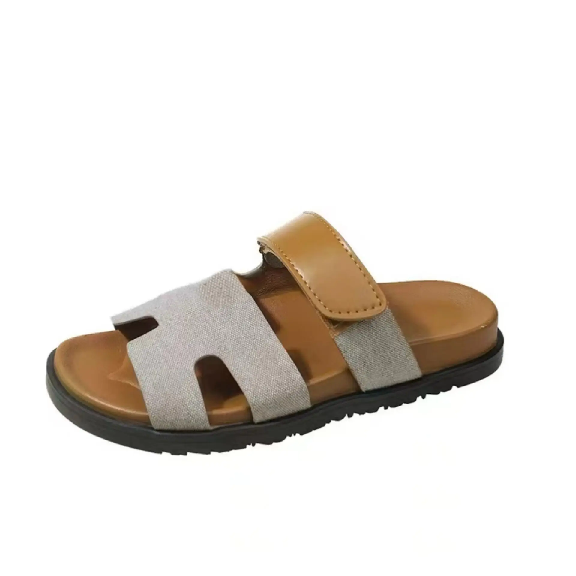 Женские сандалии в римском стиле мягкая подошва дышащие плоская модные туфли