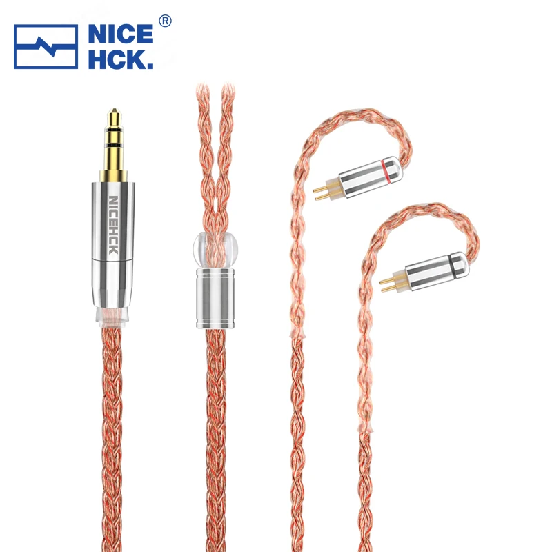 NiceHCK OrangeSir HIFI Cable 8 Cores 6N OCC+High Conductivity Copper Mixed Wire 3.5/2.5/4.4 MMCX/0.78/N5005 Pin for T3 PLUS ZERO