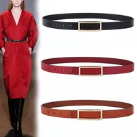belt womens high quality smooth buckle girdle ladies cowhide waistband office 365 workplace stylish all match womens belts