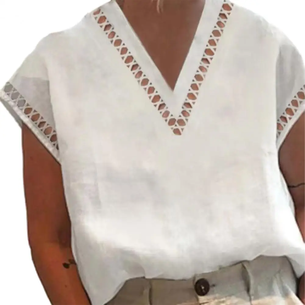 

Шикарный женский летний топ, мягкая летняя блузка с вырезами, повседневный женский топ, женская одежда