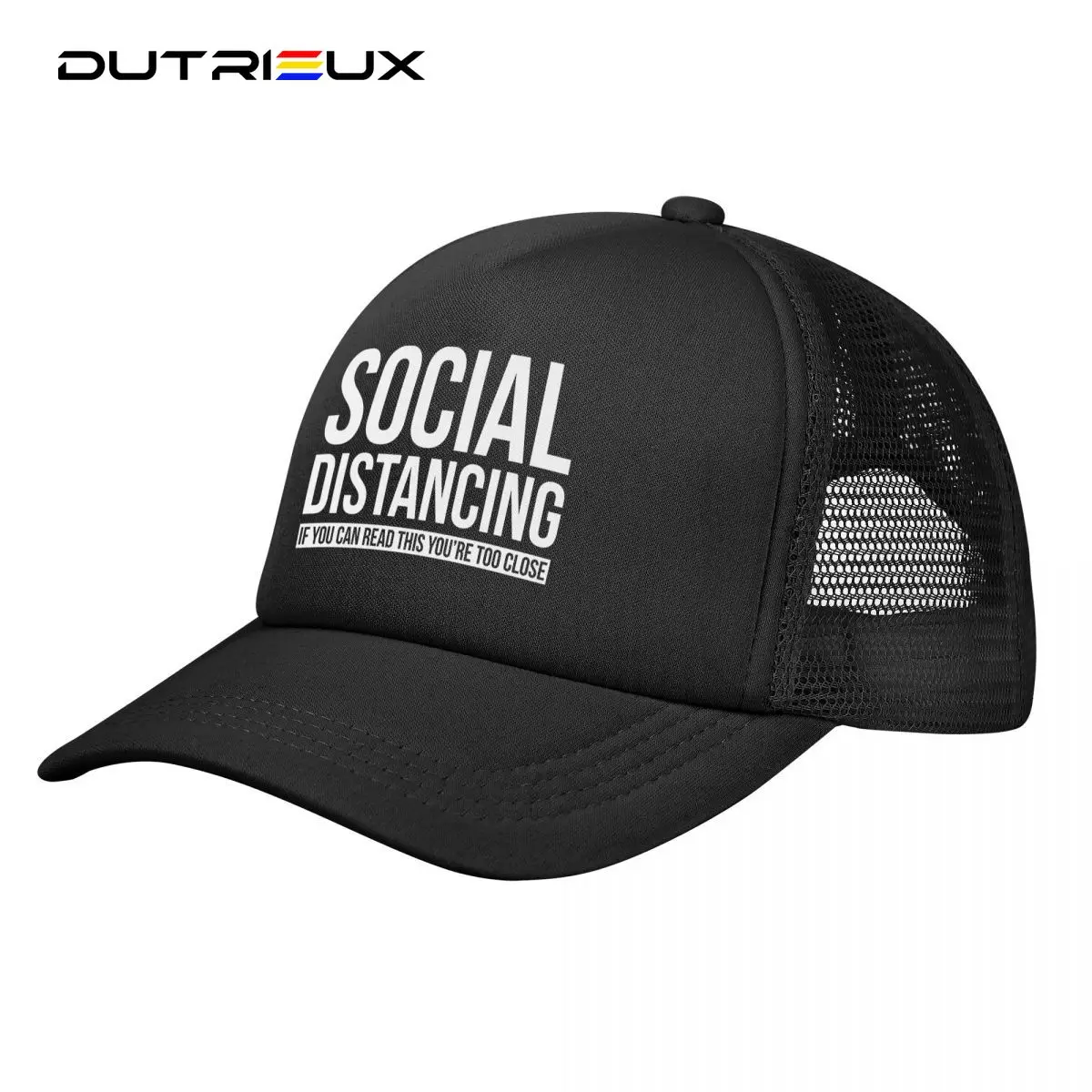

SOCIAL DISTANCING IF YOU CAN-READ THIS YOU RE TOO CLOSE Baseball Cap for Men Women Snapback Adjustable Unisex Fishing Mesh Hats