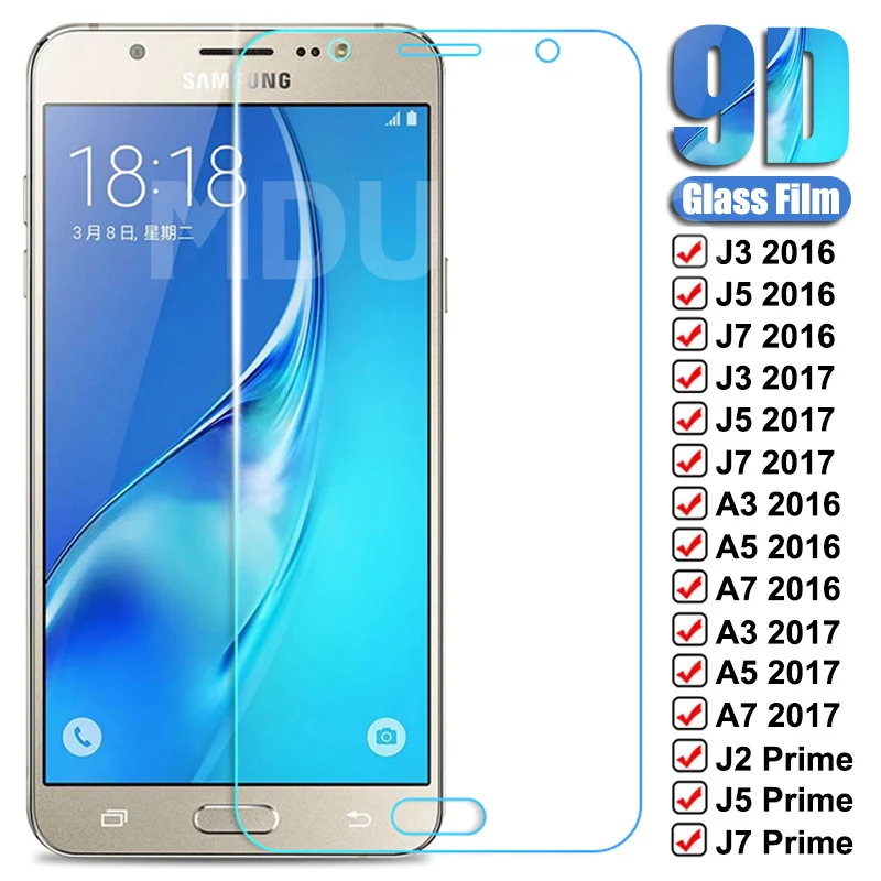 

9D Protective Glass For Samsung Galaxy S7 A3 A5 A7 J3 J5 J7 2016 2017 Screen Protector J2 J4 J7 Core J5 Prime Tempered Glass