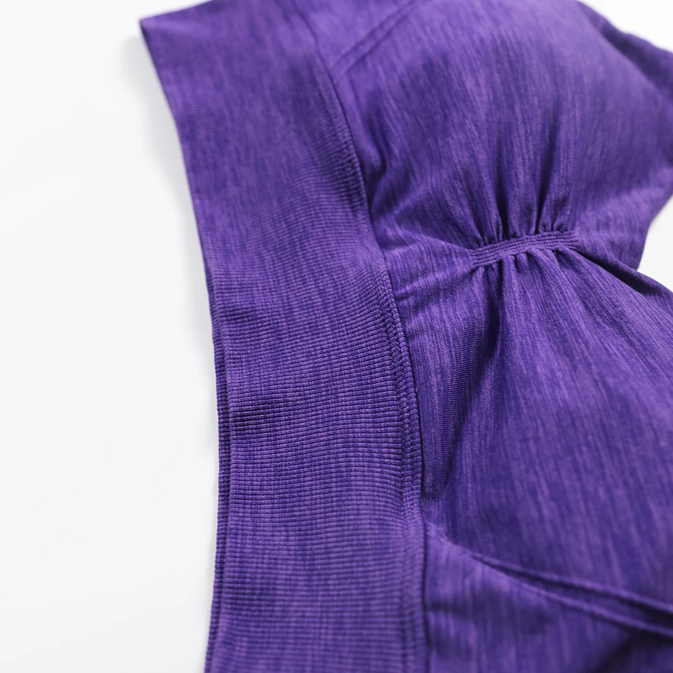 Women's Convertible Racerback Sports Bras Effortless Micro Bralette Seamless Yoga Bra Gym Crop Top Push Up Sport Bra Workout Top