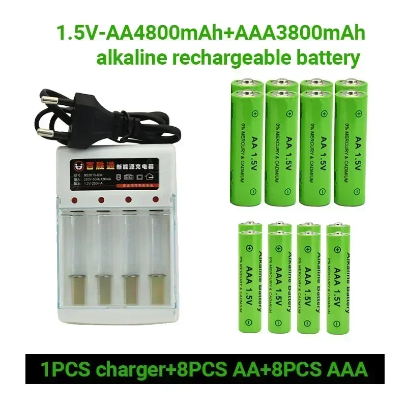 100% Оригинальный аккумулятор 1 5 в AA4800mAh + AAA3800mAh щелочной Ni-MH V для часов мышей