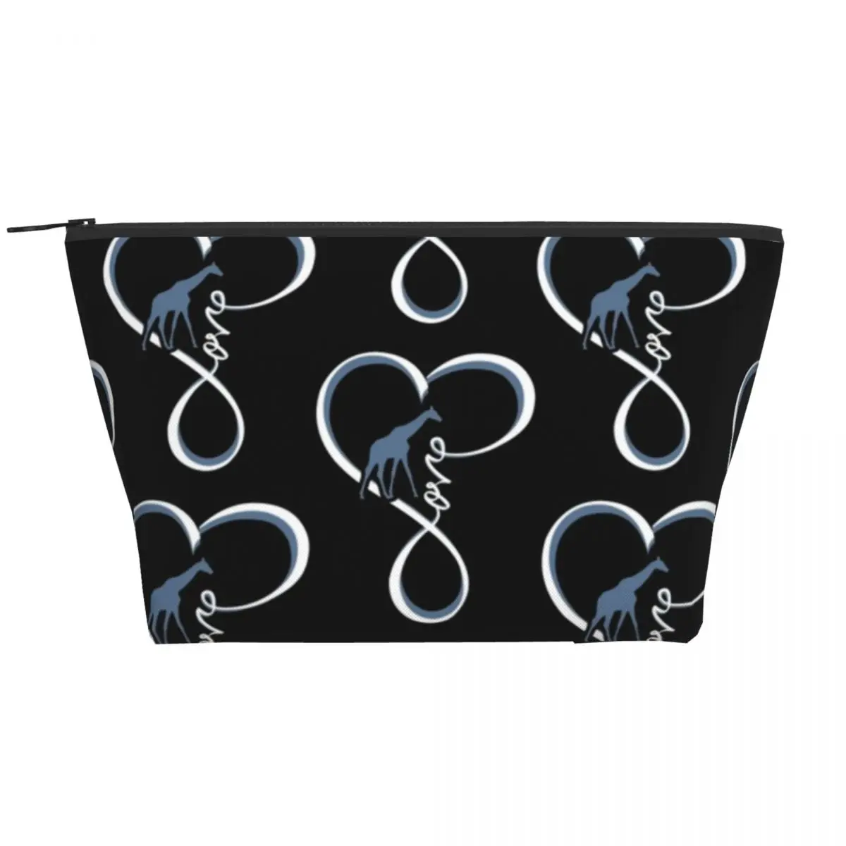 

Love Giraffe Heart Zip Storage Organizers Funny Animal Print For Girls Makeup Pouch Bathroom Multi-purpose Cosmetic Bags
