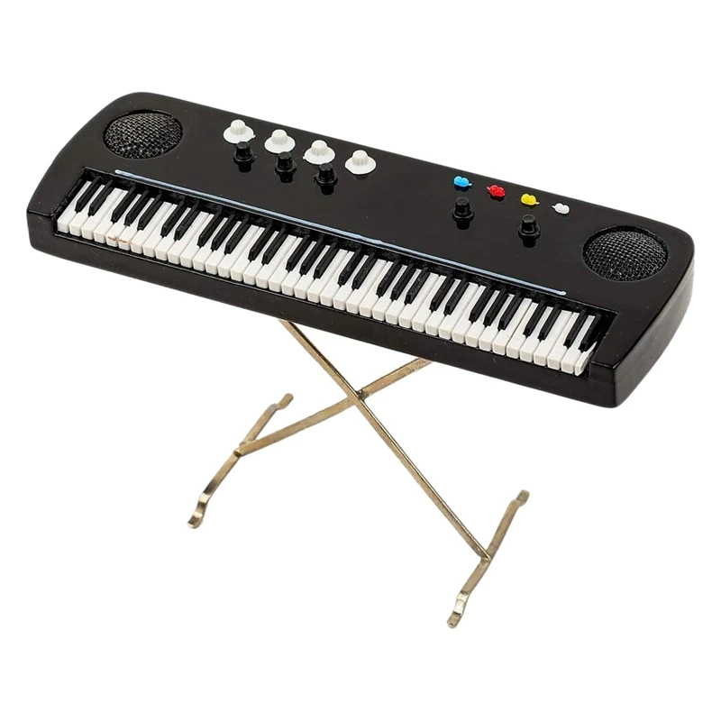 

Miniature Electronic Organ Mini Musical Instrument Mini Electronic Keyboard With Case Miniature Dollhouse Model Ornament