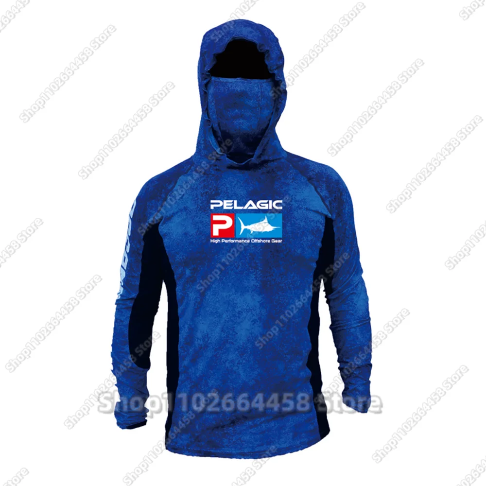 

Pelagic Fishing Shirts Men Long Sleeve Uv Protection T-shirt Camisa De Pesca Hombre Quick Dry Upf 50+ Sun Proof Fishing Clothing