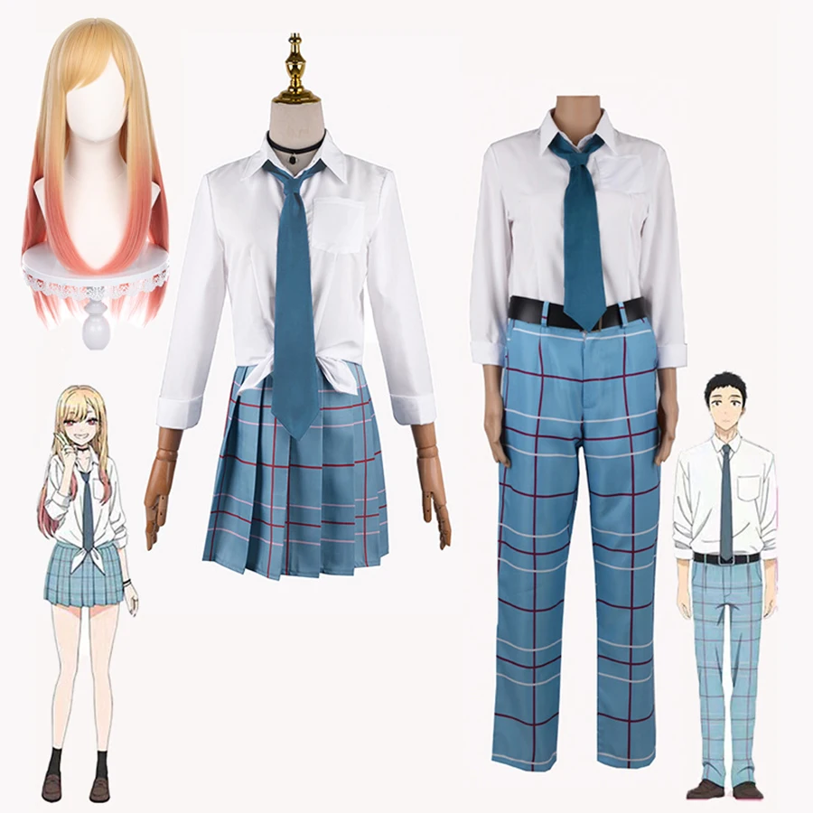 

Anime My Dress Up Darling Marin Kitagawa Cosplay Costume JK School Uniform Skirt Gojo Wakana Suit Women Man Halloween Costume