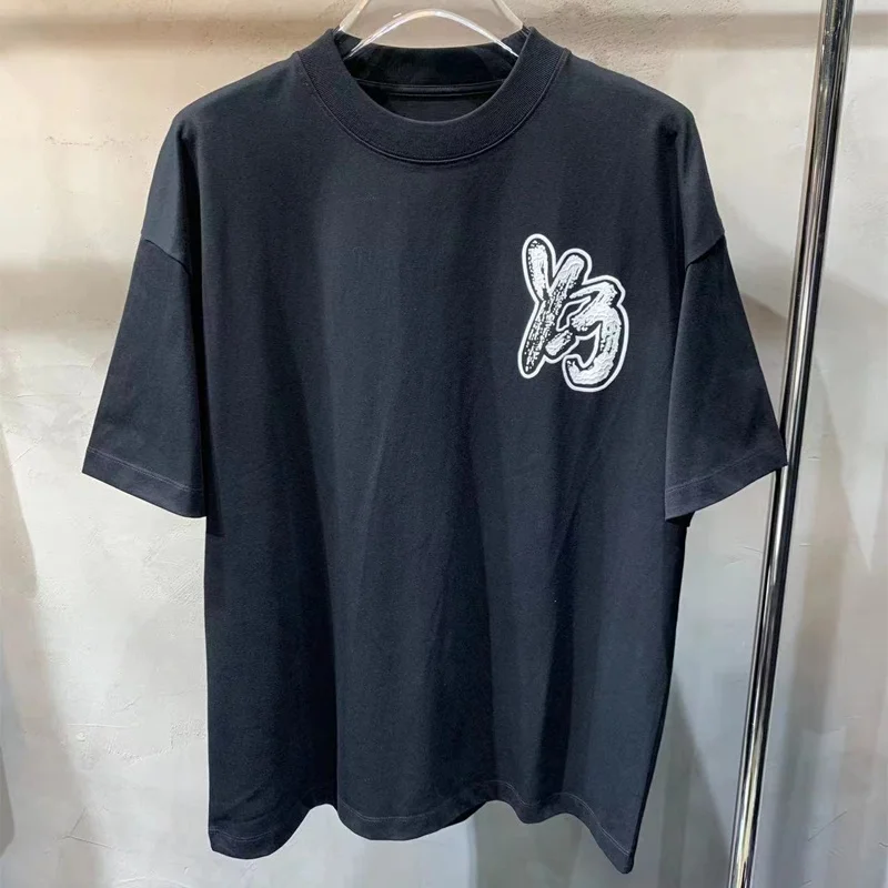 

Yohji Tshirts Y3 Yamamoto 23SS Summer Signature Print Clothing Casual Versatility Round Neck Short Sleeve Couple T-shirt