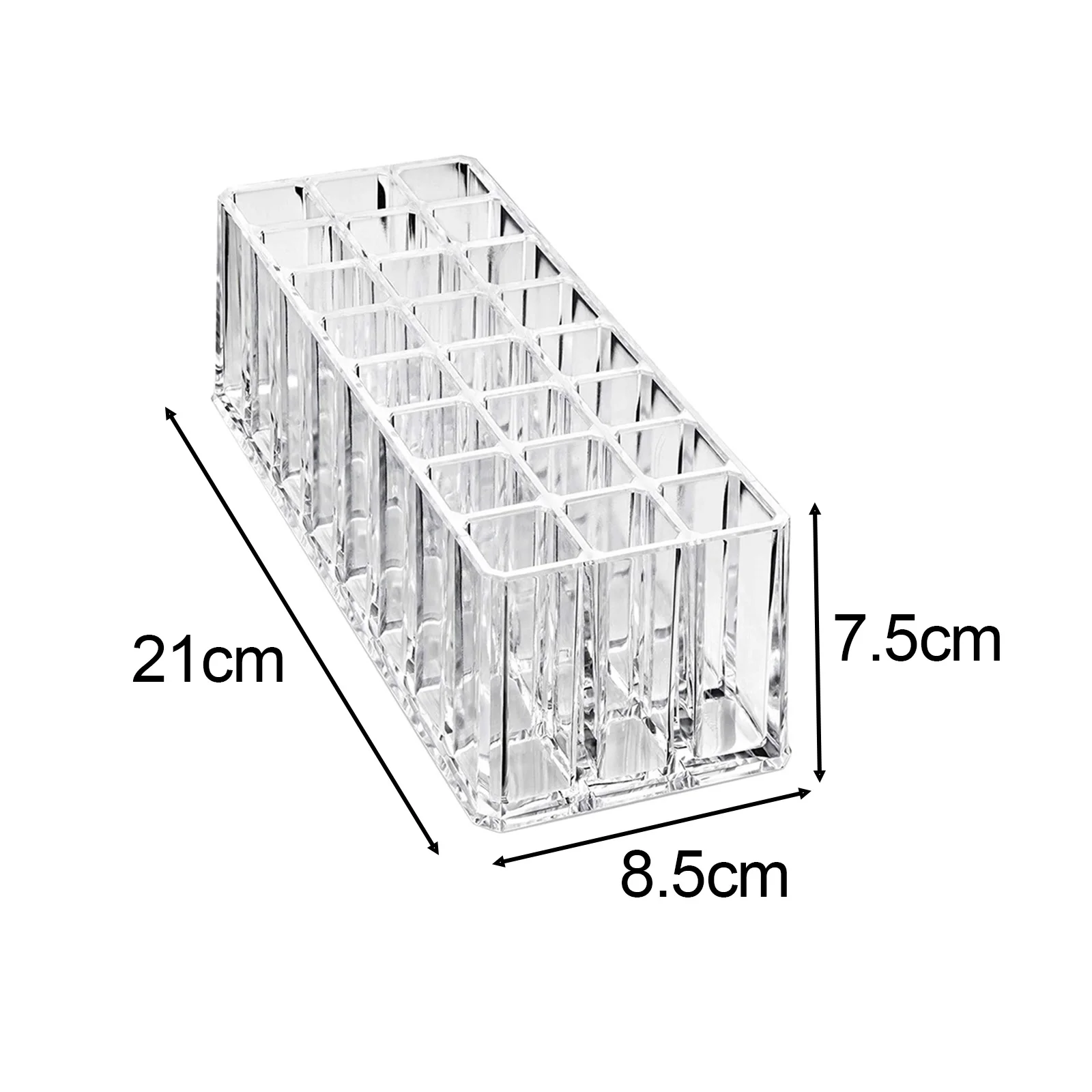 Держатель для помады с 24 ячейками компактный прозрачный витринный органайзер