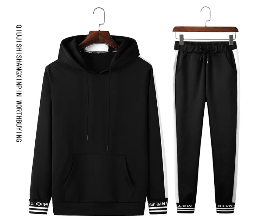 

2022 New Fashion Tracksuit Men Sets Hoodies Pants 2 Piece Set Sweatshirt Sport Joggers Sweatpants Suit