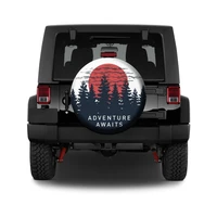 spare tire coveradventurer camper rv jeep tire cover personalized custom car decoration without camera hole sun forest
