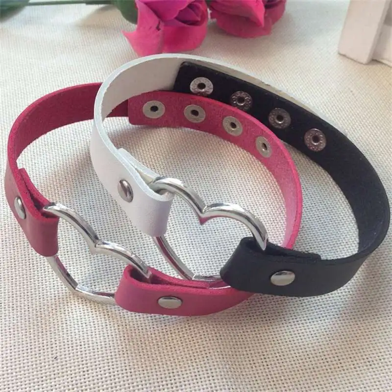 

2PCS Harajuku Neckband Necklace Trendy Fashion Two-Color Combination Japanese Korean Trend Hip Hop Cool Domineering