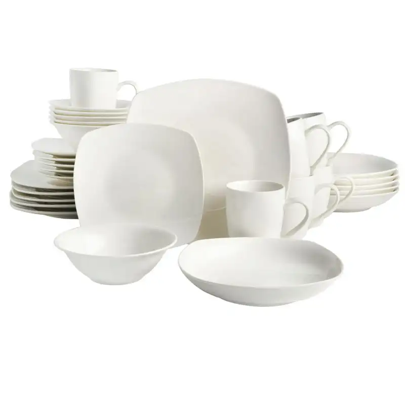 

Hill 30-Piece Dinnerware Set, White Gift set Chopstick and spoon set столовые приборы pcs ложки вилки