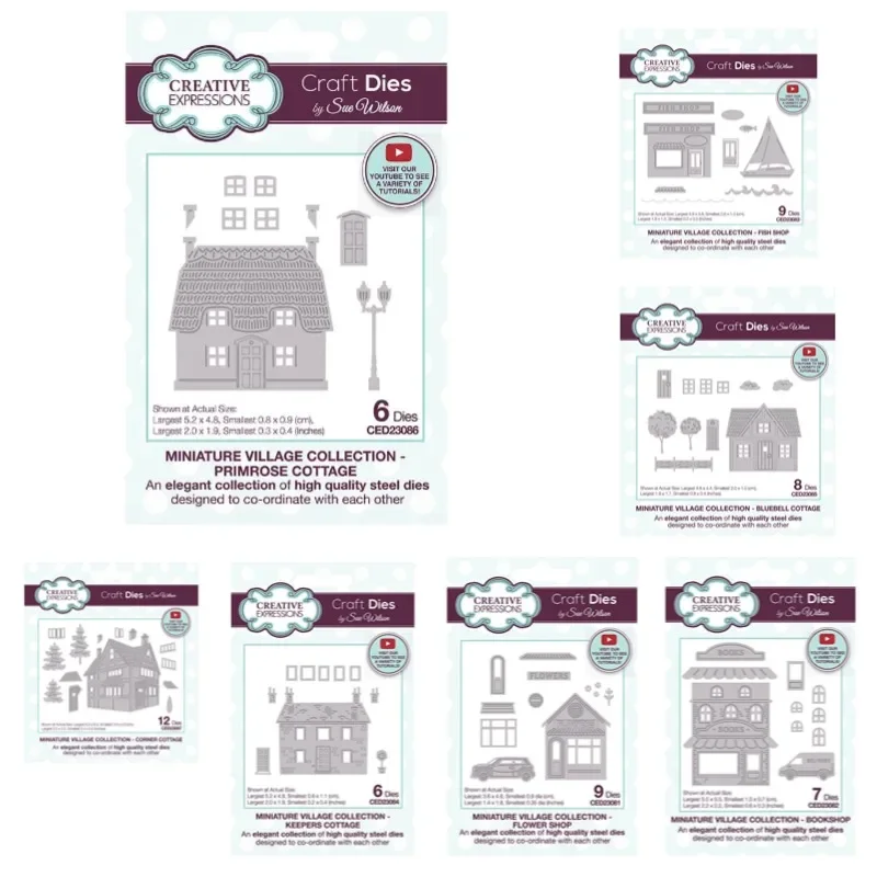 Вырубные штампы новый цветочный магазин рыба синий яблоко книжный миниатюрная