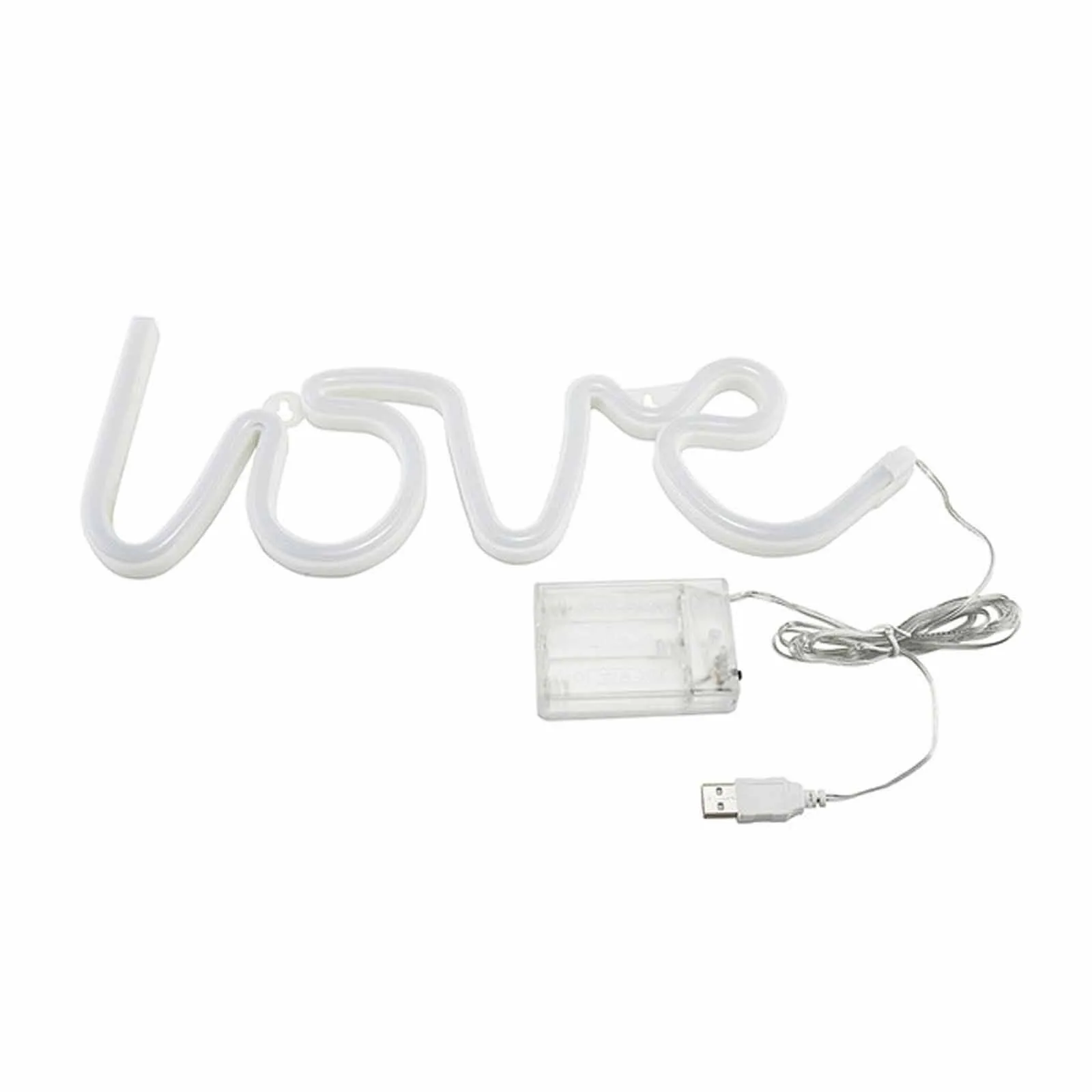 Светодиодный неоновый светильник в форме сердца Ночной с питанием от батареи и Usb