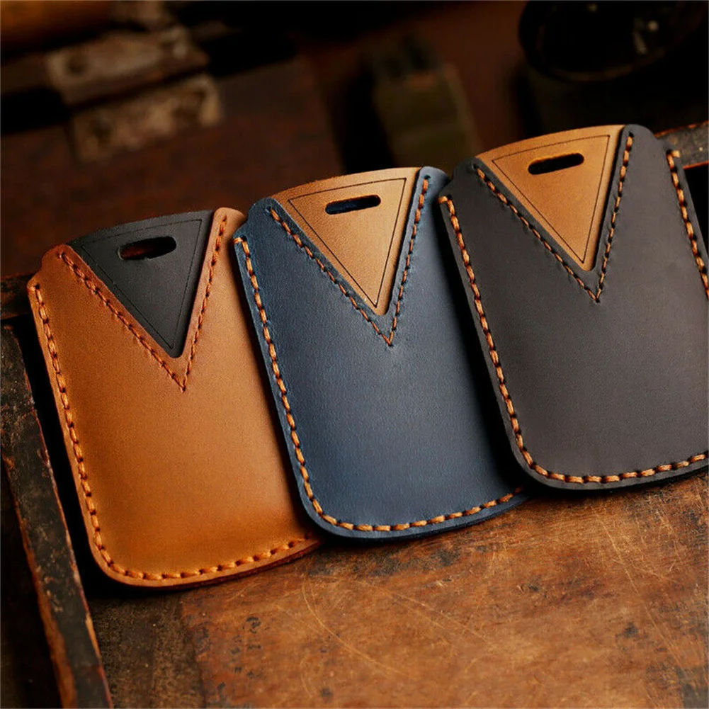 

1Pcs Car Key Cover For Cadillac Escalade XTS Corvette Leather Remote Control Car Key Protective Cover 5 Keys Black