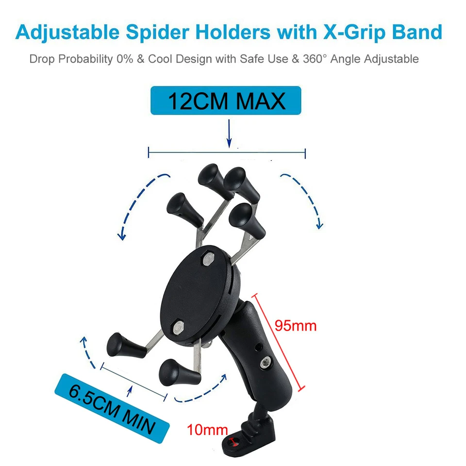 XMXCZKJ Bicycle phone holder Universal GPS Adjustable Bike motorcycle phone holder Handlebar Mount For 3.5-6.3 inch Phone