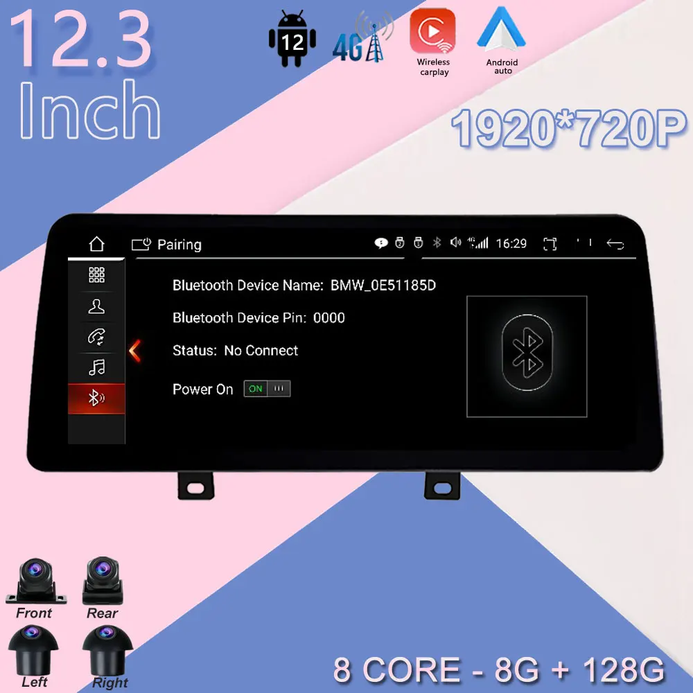 

For BMW F30 F31 F34 F32 F33 F36 Original NBT EVO System Android 12 Carplay Auto Radio Multimedia Player GPS Navigation