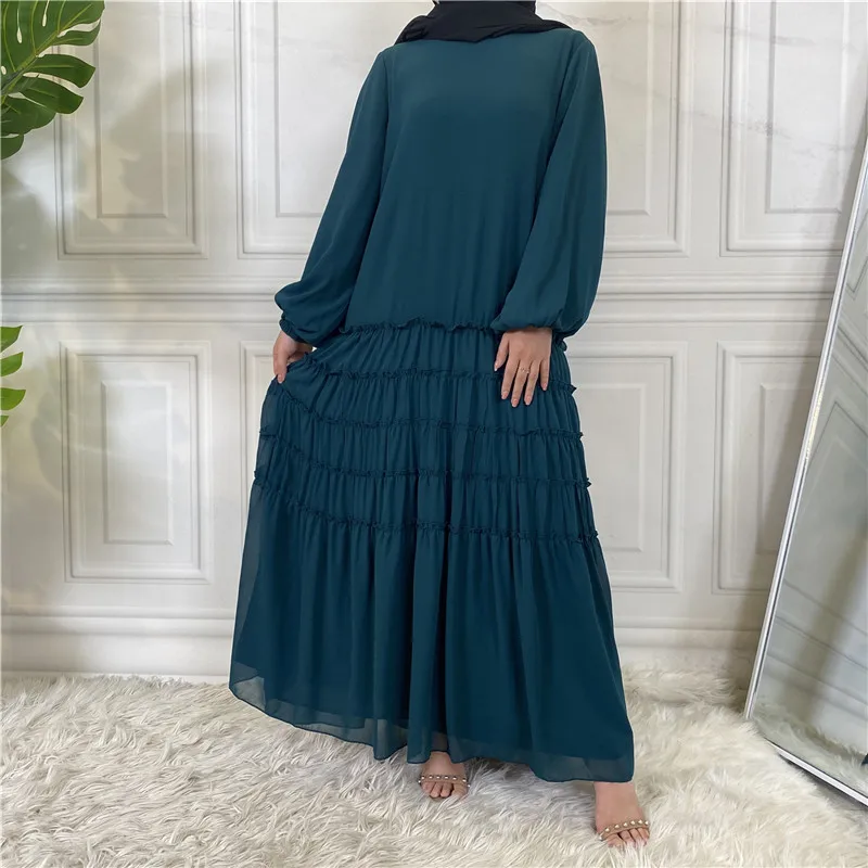 Мусульманское платье Wepbel 2022, абайя, женская одежда Рамадана, мусульманская одежда, двойной шифоновый халат, Турция, кафтан, женское платье с ...