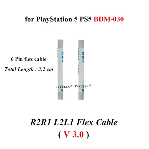 IVYUEEN, 10 пар для контроллера PlayStation 5 PS5 L2 L1 R2 R1, ленточный гибкий кабель для подключения двигателя BDM 030 020 010 для DualSense