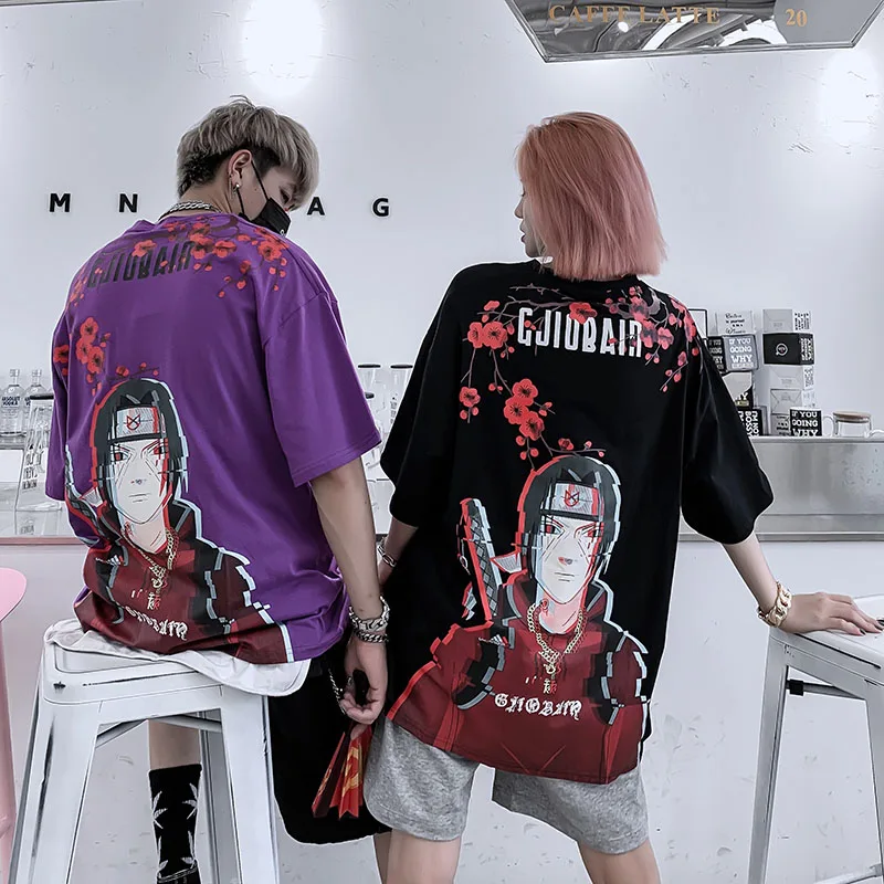 

Fashion Japanese Anime T Shirt Men New Funny Cartoon Summer T-shirt Casual Cool Streetwear Tshirt Couple Hip Hop Top Tee Male