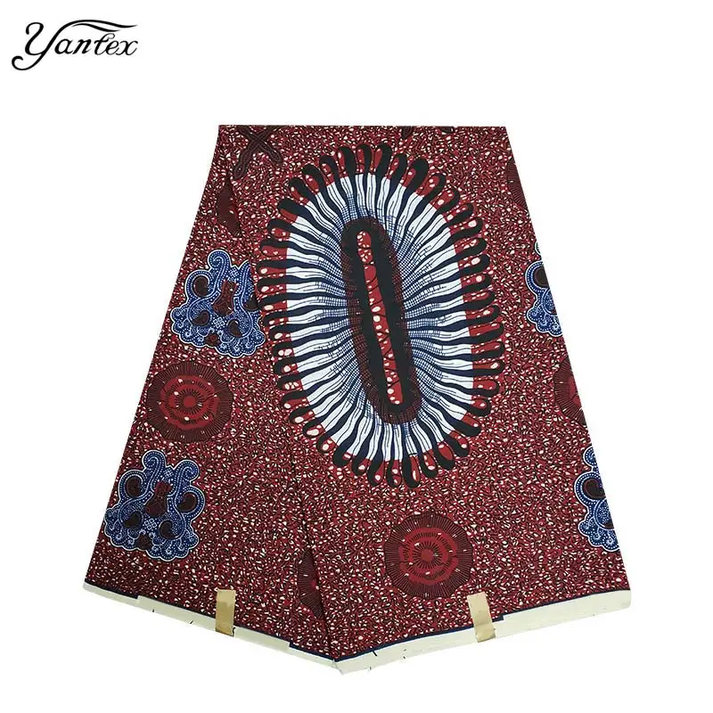 

YANTEX новый узор, африканская ткань с принтом, оптовая продажа, настоящая искусственная Ткань 6 ярдов/шт. Для свадебного платья