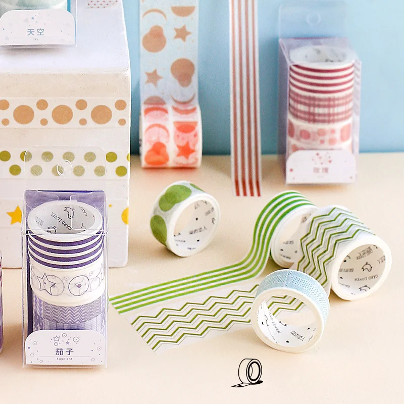 

3Pcs Color Geometric Washi Tape Adhesive Tape DIY Scrapbooking Sticker Label Craft Masking Tape