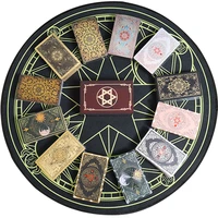 gold foil tarot card 12 7cm dark red crystal box set chess board game waterproof and wear resistant tape manual