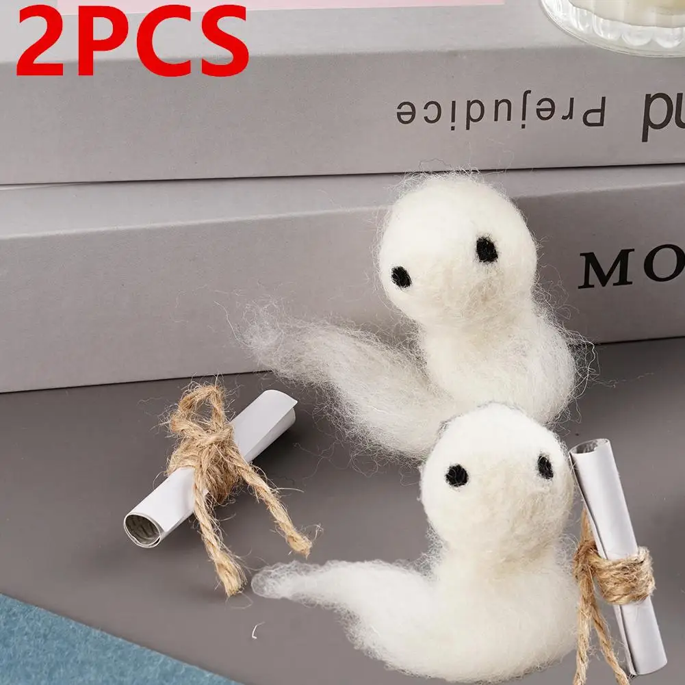 

2024 New Super Cute Little Pocket 2PCS Adopt A Ghost With A Tiny Scroll Creative Doll Gift For Ghost Stories