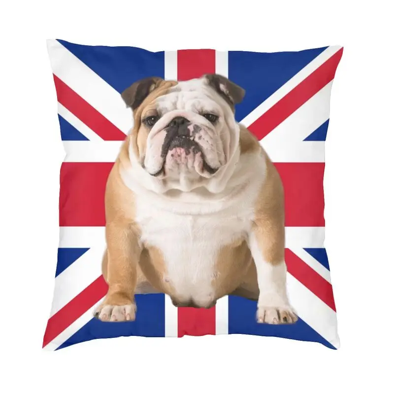 

Чехол на подушку с изображением английского бульдога Union Jack