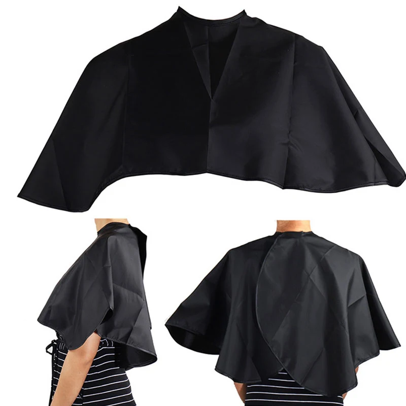 

Hairdressing Capes Perm Shawl Haircut Dye Cape Barber Wrap Cloth Short Black Apron Waterproof Hairdressing Salon Supply
