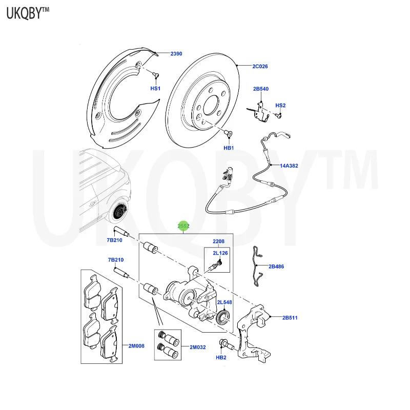 ГЕН и Ро ve r Evoque 2012 LR 061380 тормозные суппорты