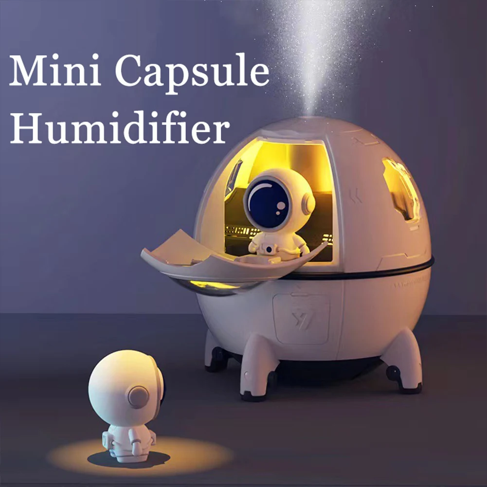 

Humidifiers for Bedroom Kids Nursery. with Diffuser and Nightlight, Small Cute Cool Air Mist Quiet Space Capsule Humidifier