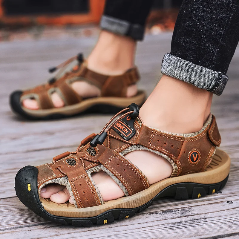 

Men Sandals Comfortable Casual Shoes Plus-sized Flats High Male Quality Beach Sandals Man Sandalias Hombre Zapatillas Hombre