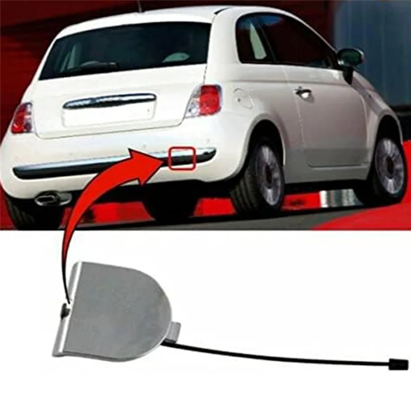735455393 Крышка заднего бампера крышка крюка прицепа буксировочного для Fiat 500 07-12