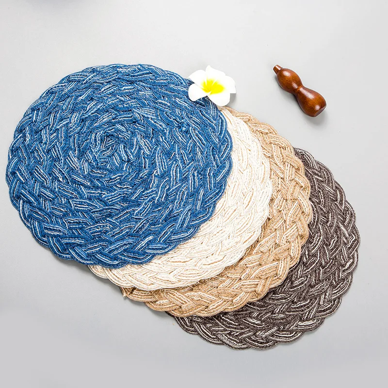 

4/6pcs Bohemian Cotton Placemat Tassles Table Mat Heat Insulation Pad Heat Proof Nordic Cup Coasters Home Kitchen Decoration