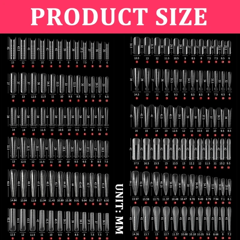 288x/набор форм для ногтей формы наращивания с полным покрытием салона