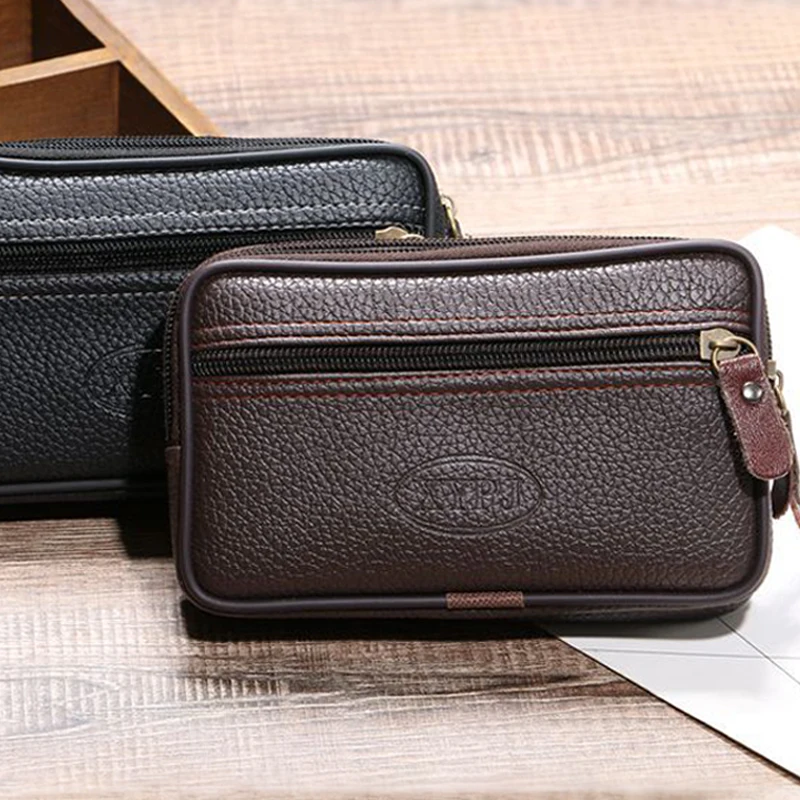 

Wear-resistant Waist On Small Wallet The Multifunction Fanny Unisex Coin Bag Pack Waist Belt Outdoor Leather Phone