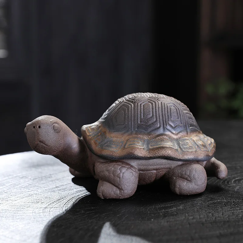 

Керамические аксессуары для чайной церемонии с животными, армейские Черепашки, украшения для журнального столика, микроландшафтные украше...